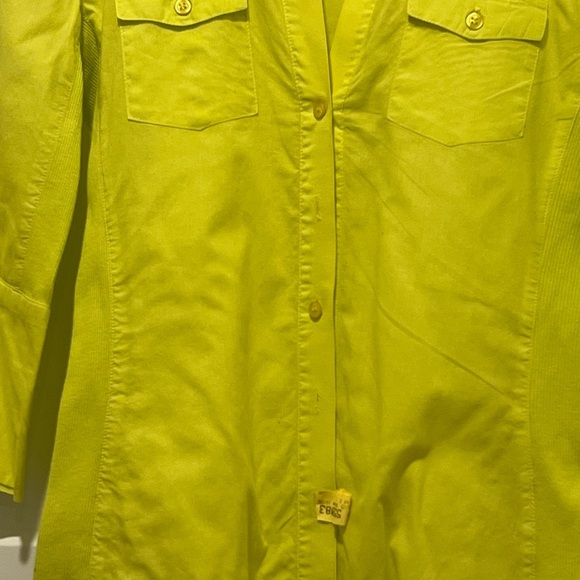 Neon Yellow Saks Fifth Button Down - Picture 2 of 4
